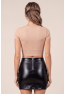 Jupe sexy courte noire wetlook Alessia