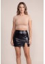 Jupe sexy courte noire wetlook Alessia