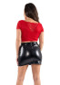 Jupe sexy courte noire wetlook Alessia