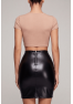 Jupe sexy longue noire wetlook Inaya