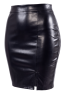 Jupe sexy longue noire wetlook Inaya