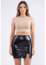 Jupe sexy longue noire wetlook Inaya