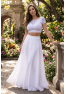 Top sexy court blanc bi matière réversible