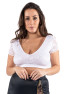 Top sexy court blanc bi matière réversible