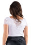 Top sexy court blanc bi matière réversible