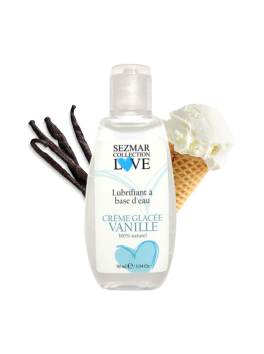 Lubrifiant à base d'eau 100% naturel Crème glacée vanille 90 ml 