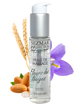 Huile de massage professionnelle Fleurs des Neiges 100% naturelle 50 ml 