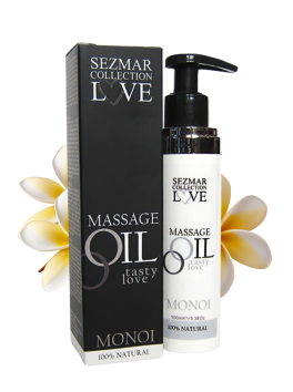 Huile de massage comestible 100% naturelle monoï 100ml 