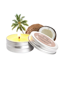 Mini Bougie de massage Noix de coco 30ml 100% naturelle 