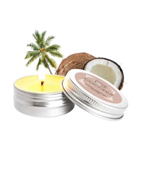 Mini Bougie de massage Noix de coco 30ml 100% naturelle 