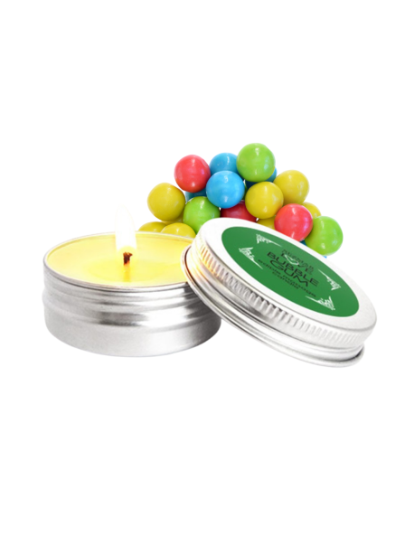 Mini Bougie de massage Bubble Gum 30ml 100% naturelle 