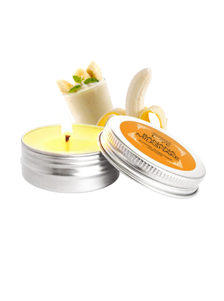 Mini Bougie de massage milshake banane 30ml 100% naturelle 