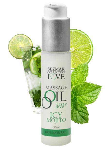 Huile de massage comestible mojito menthe 50ml 