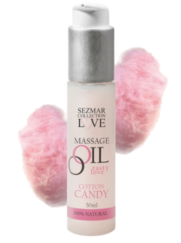 Huile de massage comestible Barbe à papa 50ml 