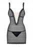 Grossiste obsessive Nuisette noire dentelle décolleté transparent creme 