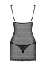 Grossiste obsessive Nuisette noire dentelle décolleté transparent creme 