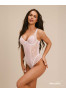 Weddya crotchless teddy - White