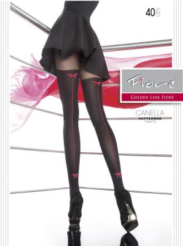 Canella Tights - Black and Red