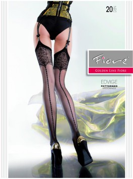 Edvige Stockings - Black and Red