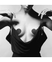 FLASH Heart Black glitter nipples Bijoux Indiscrets