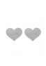 Cache tétons nipples argent coeur adhesifs Bijoux Indiscret par Tendance Sensuelle