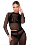 F389 Top transparent noir