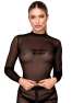 F389 Top transparent noir