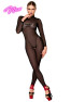 F387 Catsuit transparent noir