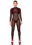 F387 Catsuit transparent noir
