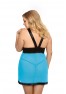 Nuisette turquoise transparente pour un soir d'été fournisseur Anais apparel Lingerie femme ronde