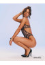 Addia crotchless teddy