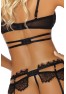 Grossiste Beauty Night Ensemble lingerie Mailys soutien-gorge porte-jarretelles et string dentelle noire
