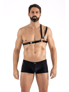 Harnais homme simili cuir double lanières sur épaule 