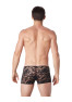 Boxer noir en fine dentelle avec légère transparence