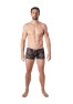 Boxer noir en fine dentelle avec légère transparence