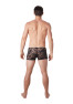 Boxer noir en fine dentelle avec légère transparence