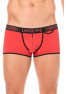 Mini-Pants rouge échancré avec zip 