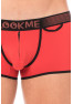 Mini-Pants rouge échancré avec zip 