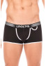 Mini-Pants noir échancré avec zip 