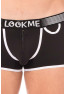 Mini-Pants noir échancré avec zip 