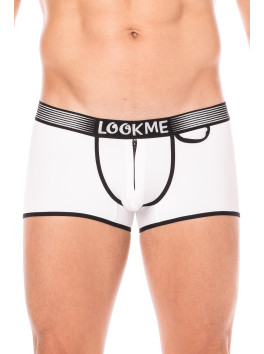 Mini-Pants blanc échancré avec zip 