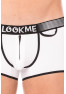 Mini-Pants blanc échancré avec zip 
