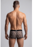 Boxer en résille imprimé léopard gris