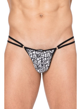 Mini string imprimé blanc et noir New Look 