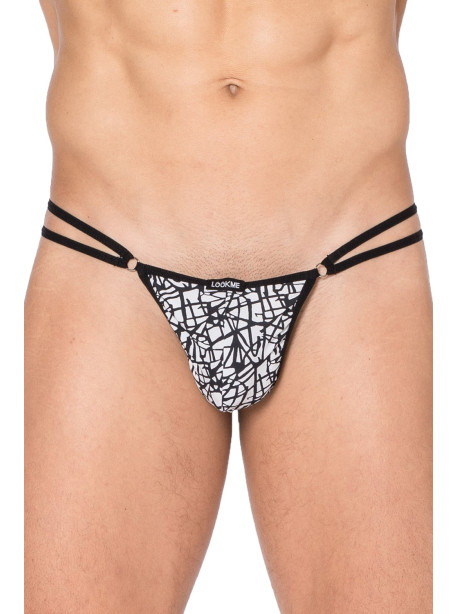 Mini string imprimé blanc et noir New Look 
