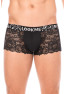 Boxer noir en dentelle délicate 