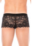Boxer noir en dentelle délicate 