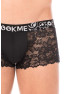 Boxer noir en dentelle délicate 