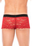 Boxer rouge en dentelle délicate 
