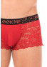 Boxer rouge en dentelle délicate 